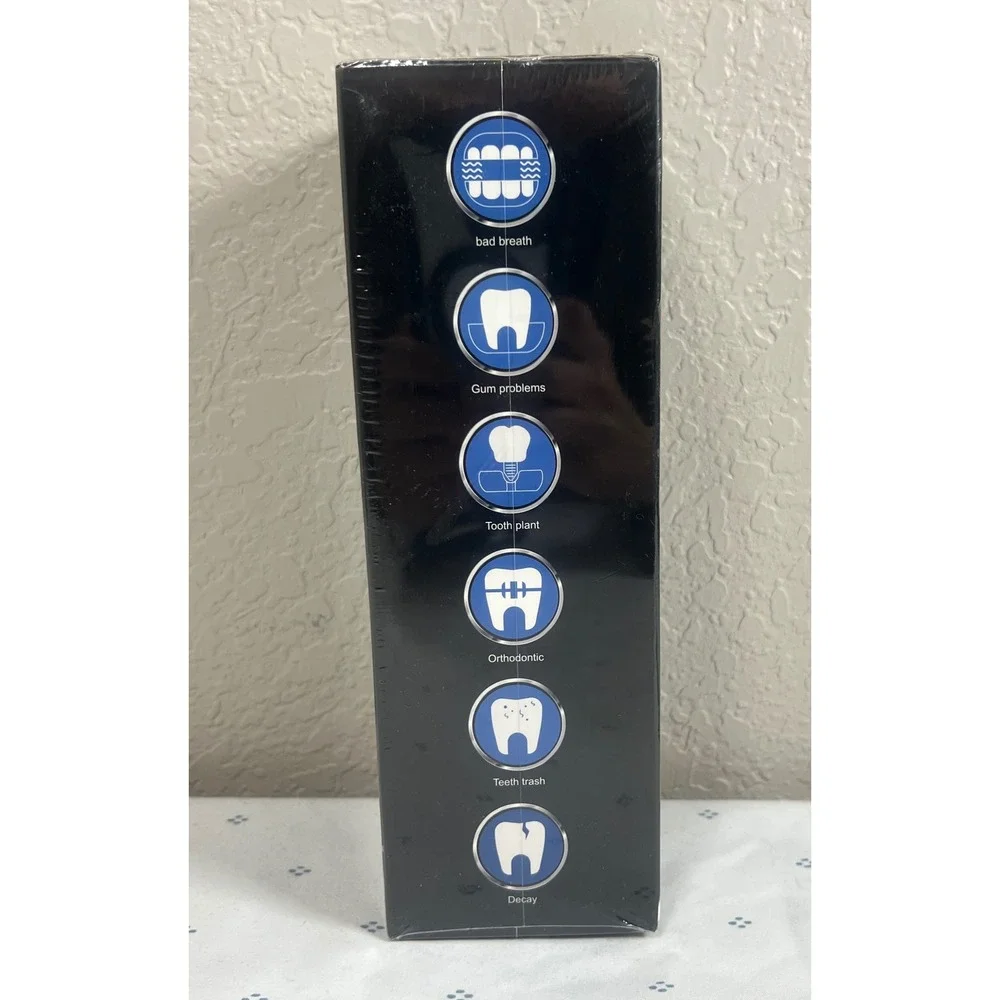 Wellfine Smart Oral Irrigator Water Dental Flosser Black‎ 300ML 4 Modes 5 Tips
